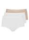 Triumph - Kit com 3 Calcinhas Alta Star Max Triumph 24649 Tender-Beige - variação: Branco-Mink