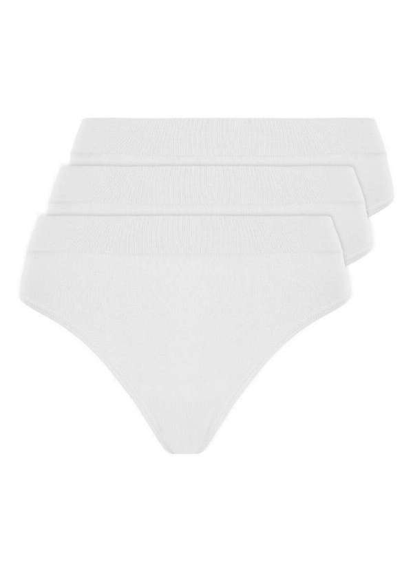 Lupo - Kit com 3 Calcinhas Básica Biquíni Loba 40300-001 Branco