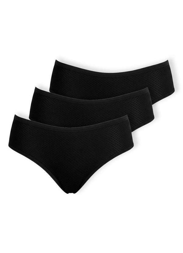 Dilady - Kit com 3 Calcinhas Biquíni Dilady 203200 Preto