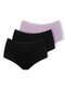 Dilady - Kit com 3 Calcinhas Biquíni Dilady 203202 Chocolate - variação: Preto-Rosa-Retro