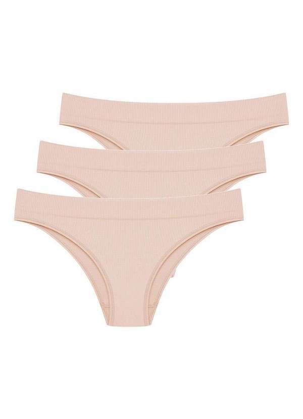 Hope - Kit com 3 Calcinhas Biquíni Hope 35010 Bege-Ballet