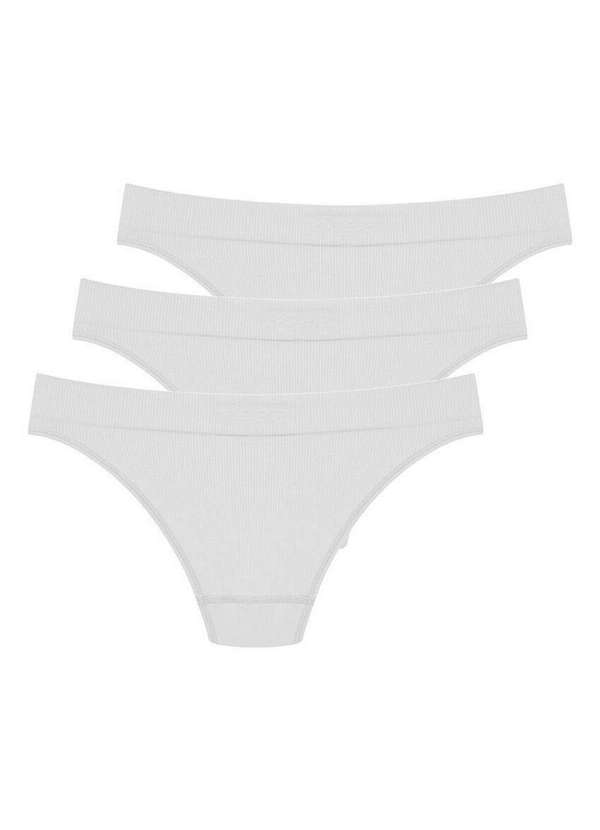 Hope - Kit com 3 Calcinhas Biquíni Hope 35010 Branco 4