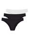 Hope - Kit com 3 Calcinhas Biquíni Hope 35010 Branco - variação: Preto-Branco