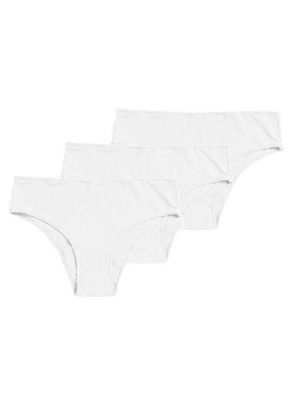 Hope - Kit com 3 Calcinhas Biquíni Hope 38840 Branco