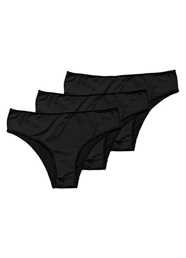 Hope - Kit com 3 Calcinhas Biquíni Hope 38840 Preto
