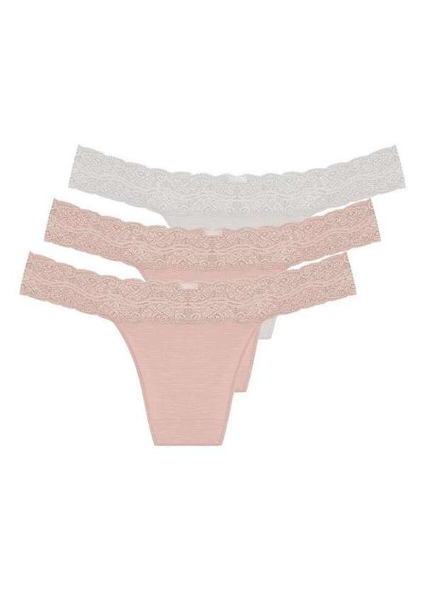 Hope - Kit com 3 Calcinhas Biquíni Hope L 35320 Bege-Ballet-Off-White 6