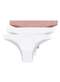 Hope - Kit com 3 Calcinhas Biquíni Hope S35220 Branco - variação: Branco-Cinza-Luar