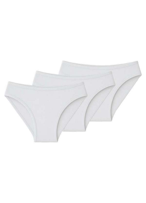 Liz - Kit com 3 Calcinhas Biquíni Liz 50331 Branco