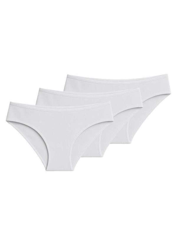 Liz - Kit com 3 Calcinhas Biquíni Liz 50372 Branco