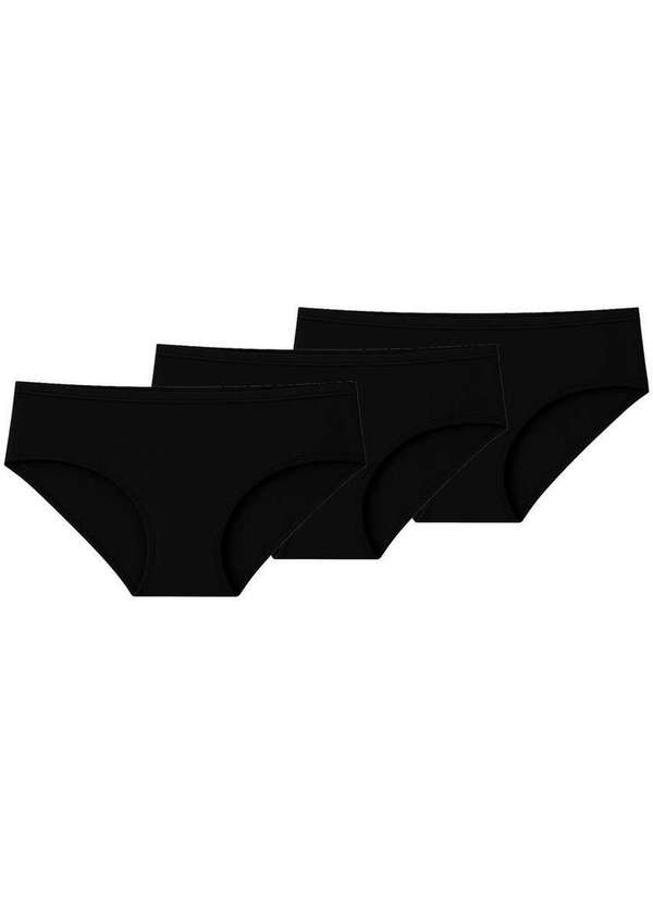 Liz - Kit com 3 Calcinhas Biquíni Liz 50376 Preto