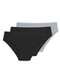 Liz - Kit com 3 Calcinhas Biquíni Liz 70221 Preto-Washed-Prata - variação: Preto-Washed-Prata