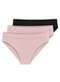Liz - Kit com 3 Calcinhas Biquíni Liz 70222 Blush - variação: Blush-Preto