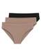 Liz - Kit com 3 Calcinhas Biquíni Liz 70222 Blush - variação: Sepia-Preto
