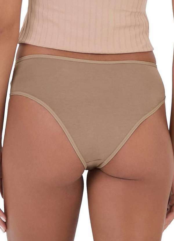 Malwee - Kit com 3 Calcinhas Biquíni Malwee 1000090635 D016i-Marrom-Bege 4