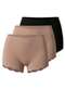 Liz - Kit com 3 Calcinhas Boxer Liz 54591 Preto - variação: Sepia-Preto