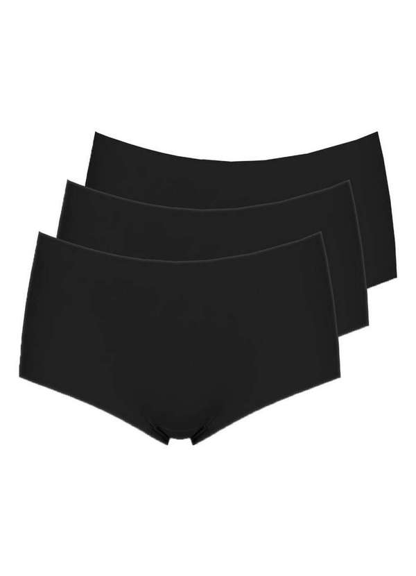 Hope - Kit com 3 Calcinhas Caleçon Hope 30850 Preto