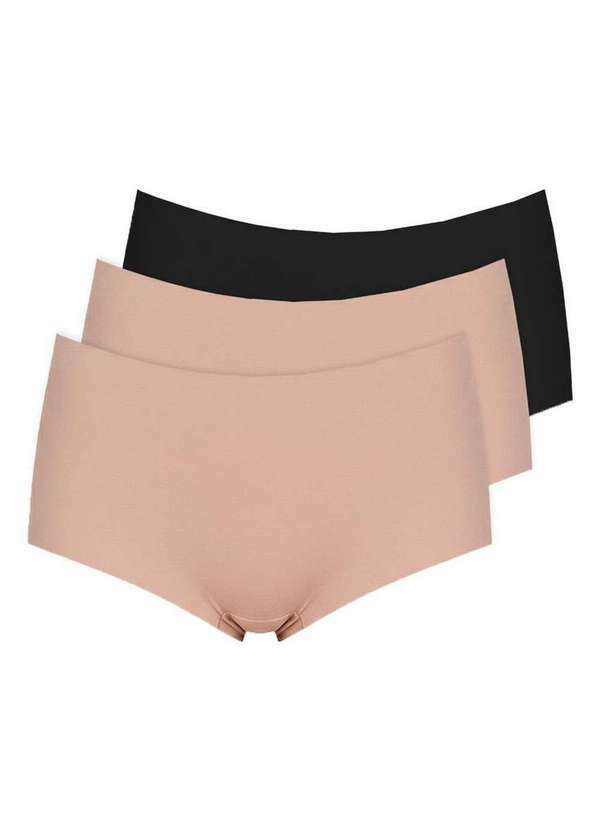 Hope - Kit com 3 Calcinhas Caleçon Hope 30850 Preto-Avela