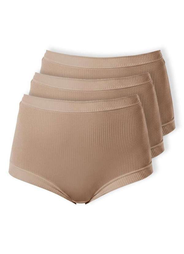 Demillus - Kit com 3 Calcinhas Demillus 26406 Bege