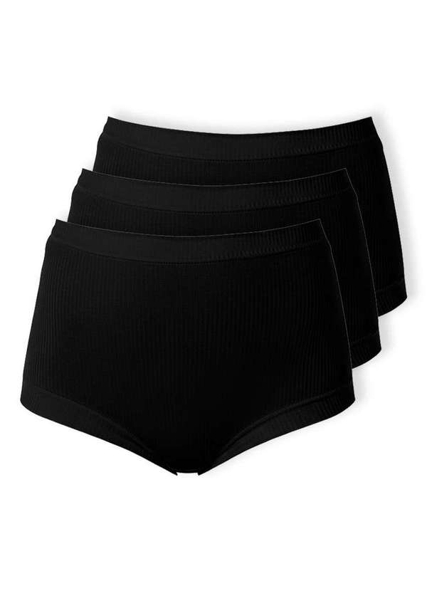 Demillus - Kit com 3 Calcinhas Demillus 26406 Preto