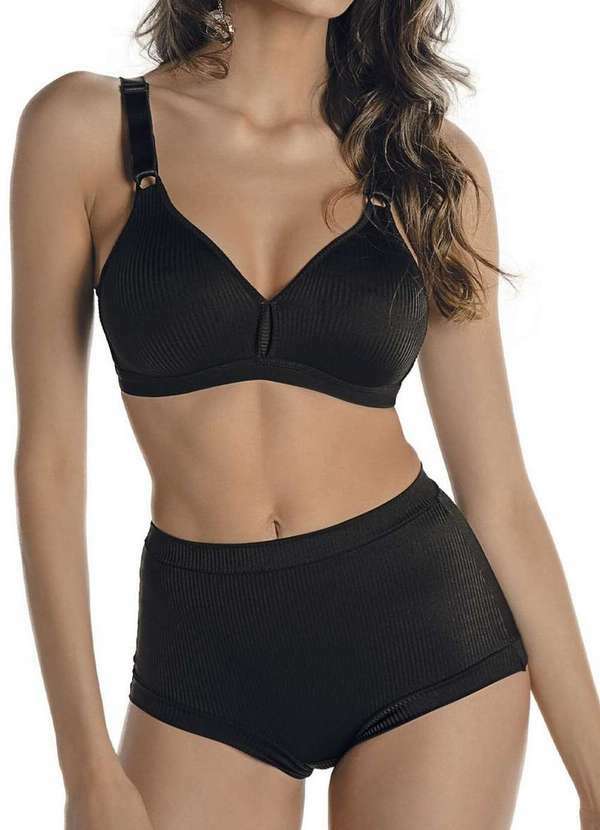 Demillus - Kit com 3 Calcinhas Demillus 26406 Preto 4