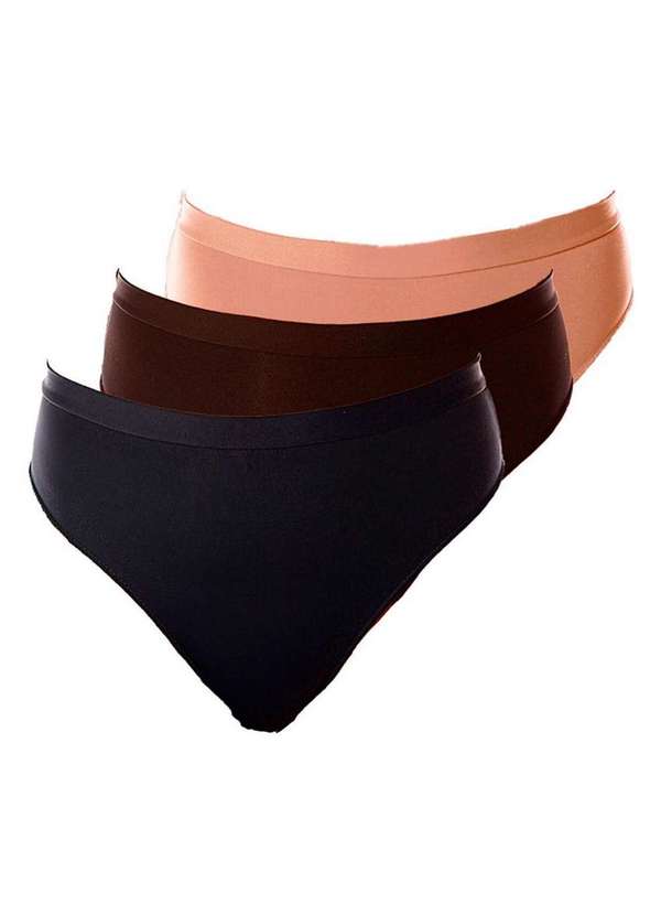 Demillus - Kit com 3 Calcinhas Demillus 26826 Colorido 15-Marinho 2