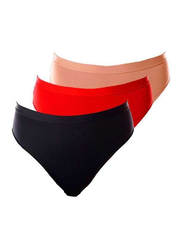 Demillus - Kit com 3 Calcinhas Demillus 26826 Colorido 15-Marinho 4