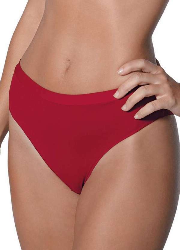 Demillus - Kit com 3 Calcinhas Demillus 26826 Colorido Carmim 4