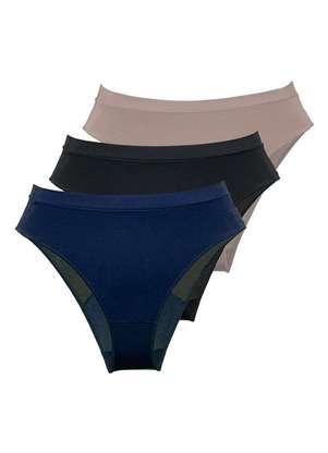 Kit com 3 Calcinhas Demillus 26826 Colorido - DEMILLUS