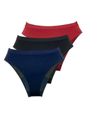 Kit com 3 Calcinhas Demillus 26826 Colorido - DEMILLUS