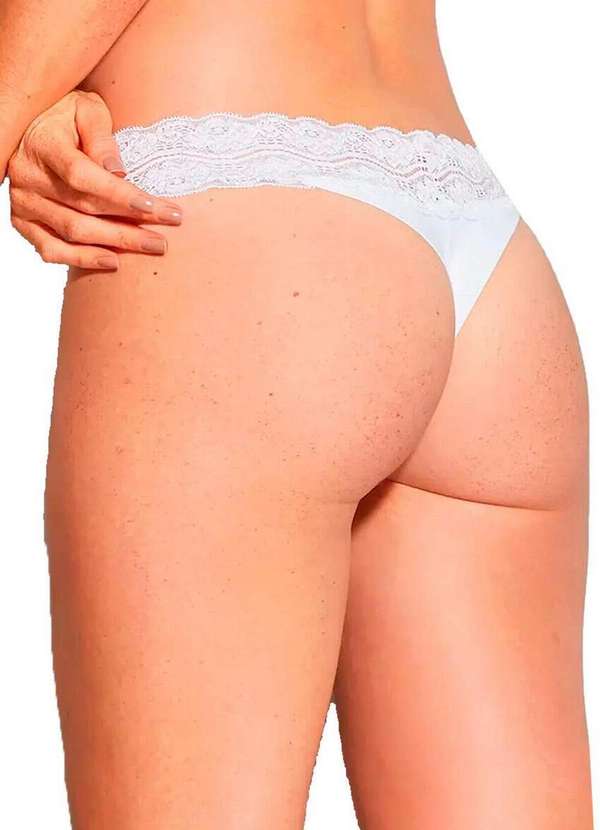 Lupo - Kit com 3 Calcinhas Fio Dental Hope 137840 Branco 2