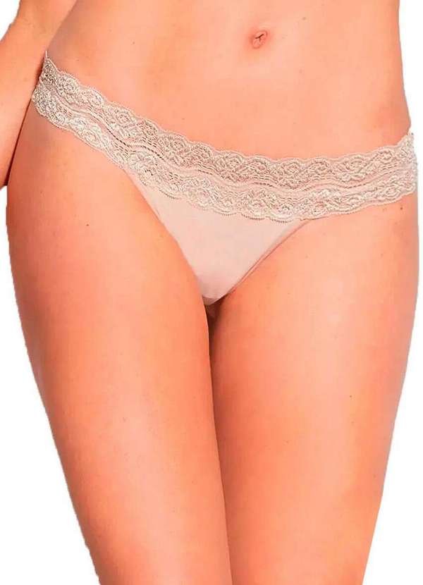 Lupo - Kit com 3 Calcinhas Fio Dental Hope 137840 Branco-Ballet 5