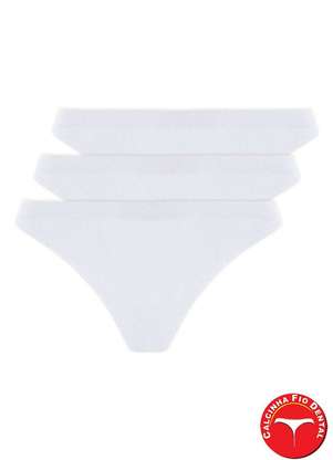 Lupo - Kit com 3 Calcinhas Fio Dental Loba 40600-001 - LUPO