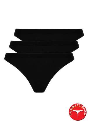 Lupo - Kit com 3 Calcinhas Fio Dental Loba 40600-001 - LUPO