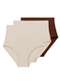 Liz - Kit com 3 Calcinhas Hot Pant Liz 70302 Natural - variação: Natural-Brunette