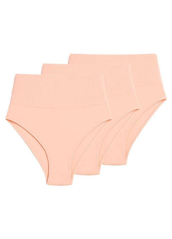 Liz - Kit com 3 Calcinhas Hot Pant Liz 70315 Peach-Fuzz