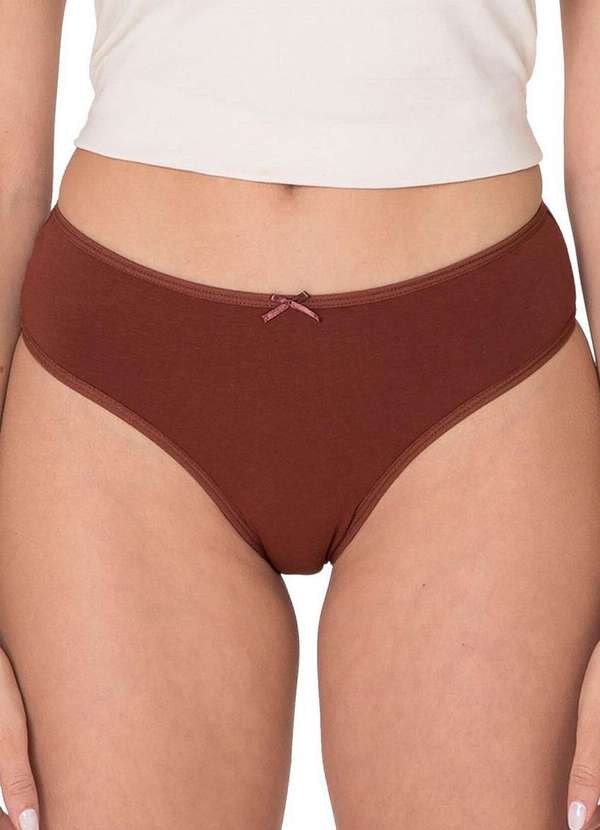 Malwee - Kit com 3 Calcinhas Tanga Malwee 1000090636 D016i-Marrom-Rose-Bege 2