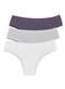 Malwee - Kit com 3 Calcinhas Tanga Malwee 1000090636 D028b-Verde-Cinza - variação: D019a-Branco-Cinza-Lilas