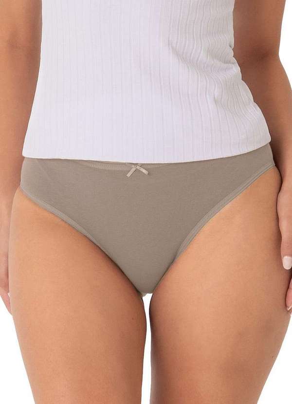 Malwee - Kit com 3 Calcinhas Tanga Malwee 1000090636 D019b-Ferrugem-Branco-Bege 2