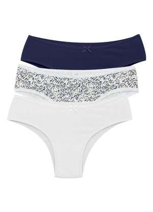 Kit com 3 Calcinhas Tanga Malwee 1000090636 - MALWEE