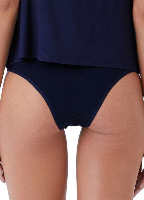 Malwee - Kit com 3 Calcinhas Tanga Malwee 1000090636 D028e-Branco-Marinho 3