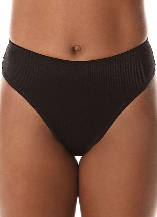 Demillus - Kit com 4 Calcinhas Alta Abrupt Demillus 56096 Preto 2