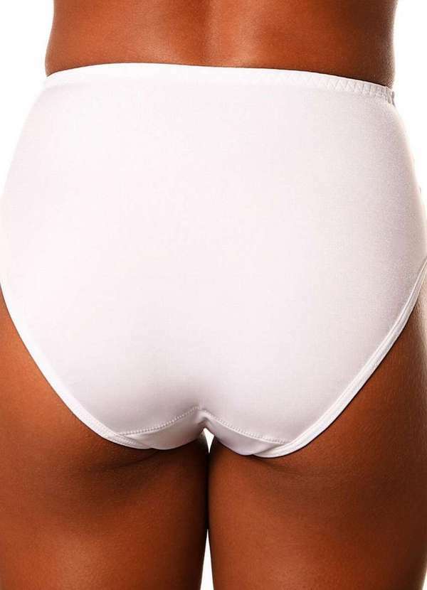 Demillus - Kit com 4 Calcinhas Alta Chanson Demillus 57850 Branco 3