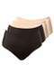 Demillus - Kit com 4 Calcinhas Alta Chanson Demillus 57850 Preto-Branco-Marinho - variação: Preto-Bege-Rosado