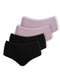Dilady - Kit com 4 Calcinhas Alta Dilady 203201 Preto-Chocolate - variação: Preto-Rosa-Retro