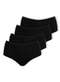 Dilady - Kit com 4 Calcinhas Alta Dilady 203201 Preto-Chocolate - variação: Preto
