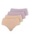 Dilady - Kit com 4 Calcinhas Alta Dilady 203203 Plus Size Rosa-Retro - variação: Chocolate-Rosa-Retro