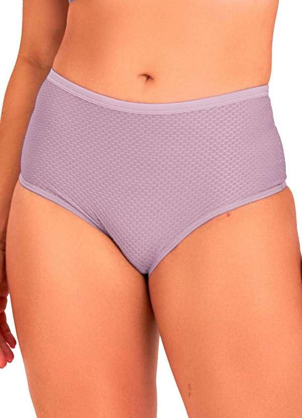 Dilady - Kit com 4 Calcinhas Alta Dilady 203203 Plus Size Preto-Rosa-Retro 4