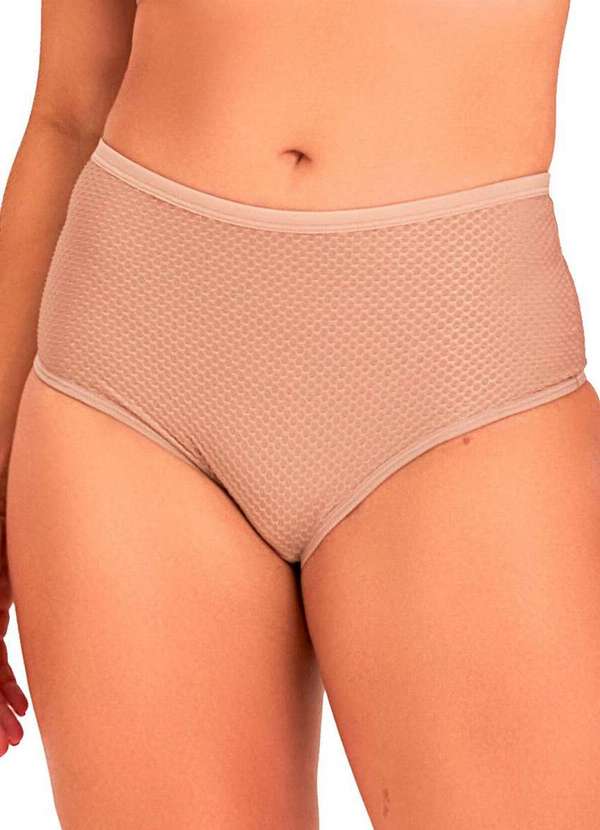 Dilady - Kit com 4 Calcinhas Alta Dilady 203203 Plus Size Chocolate 2