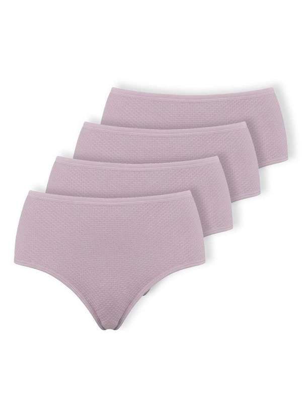 Dilady - Kit com 4 Calcinhas Alta Dilady 203203 Plus Size Rosa-Retro