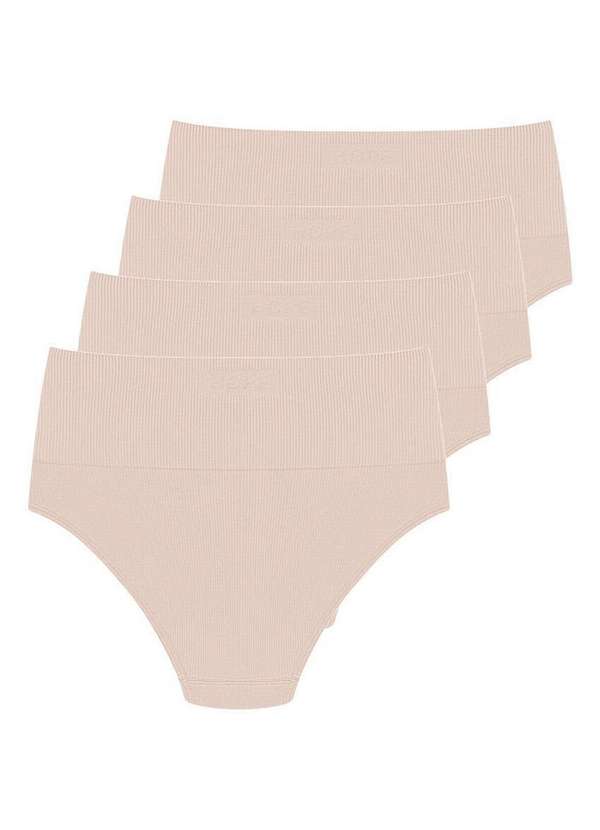Hope - Kit com 4 Calcinhas Alta Hope 33110 Bege-Ballet 4